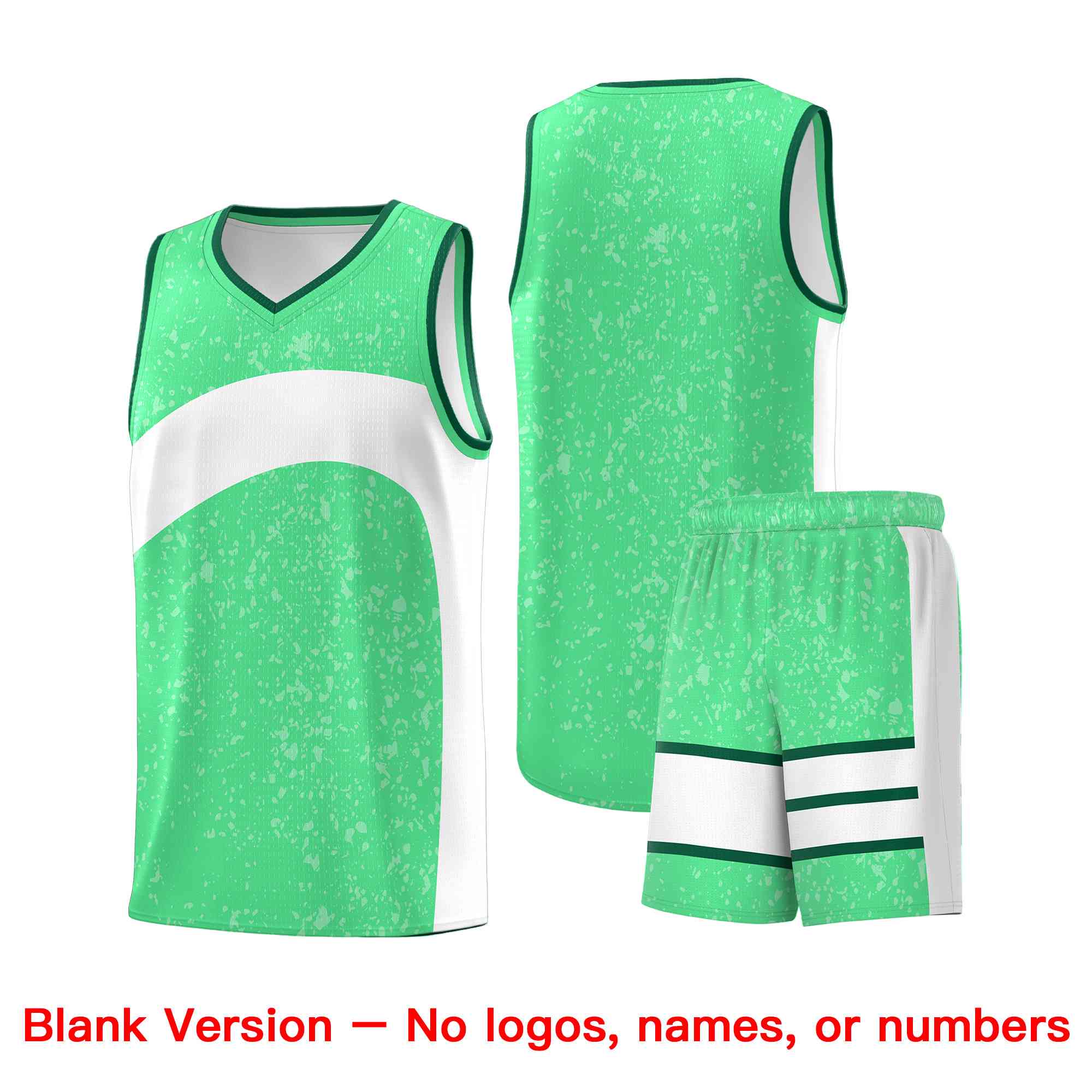 Custom Green Kelly Green Dot Graffiti Pattern Irregular Team Names Sports Uniform Basketball Jersey - Image 2