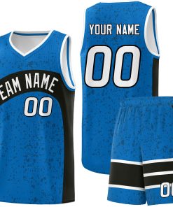 Custom Royal Black Dot Graffiti Pattern Irregular Team Names Sports Uniform Basketball Jersey| KXKSHOP