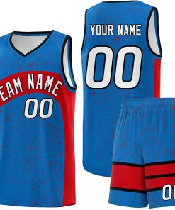 Custom Royal Red Dot Graffiti Pattern Irregular Team Names Sports Uniform Basketball Jersey| KXKSHOP