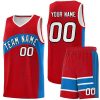 Custom Red Royal Dot Graffiti Pattern Irregular Team Names Sports Uniform Basketball Jersey| KXKSHOP
