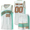 Custom White Bright Green Dot Graffiti Pattern Irregular Team Names Sports Uniform Basketball Jersey| KXKSHOP