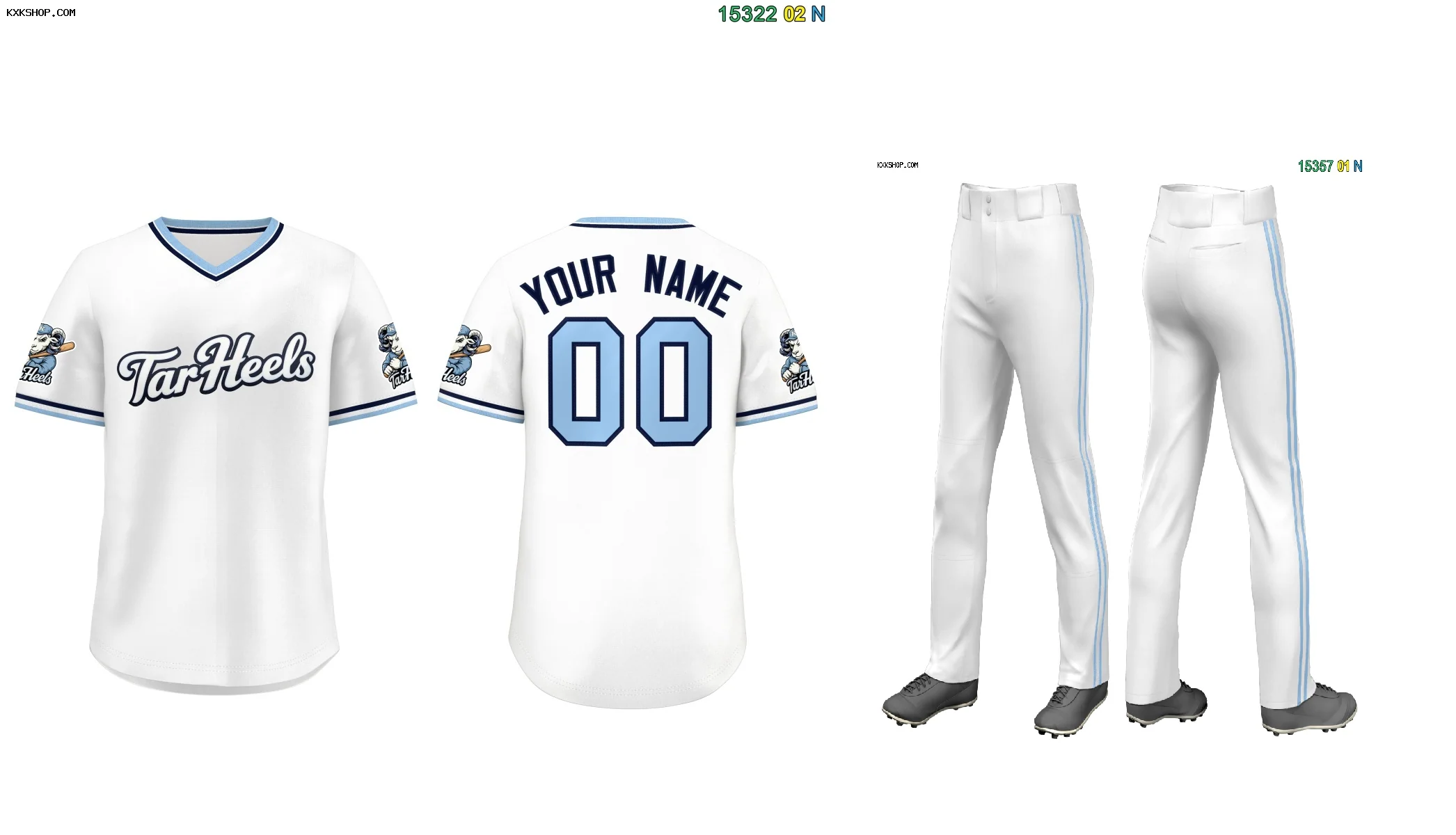 Fans-Made |Custom White Baseball Uniform Jersey/Pants Package For Team¨C Available for Reorder